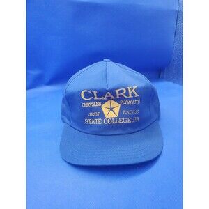 VTG Clark Jeep Eagle State College Trucker Hat Mens Blue Snapback Made USA